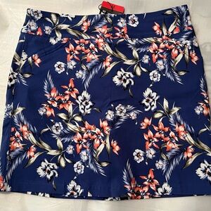 Mario Serrani Blue Floral Skirt